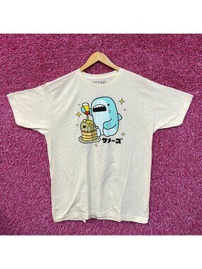 Samezu Tiger Eating Yummy on the Pancake Stack Kawaii Tee L